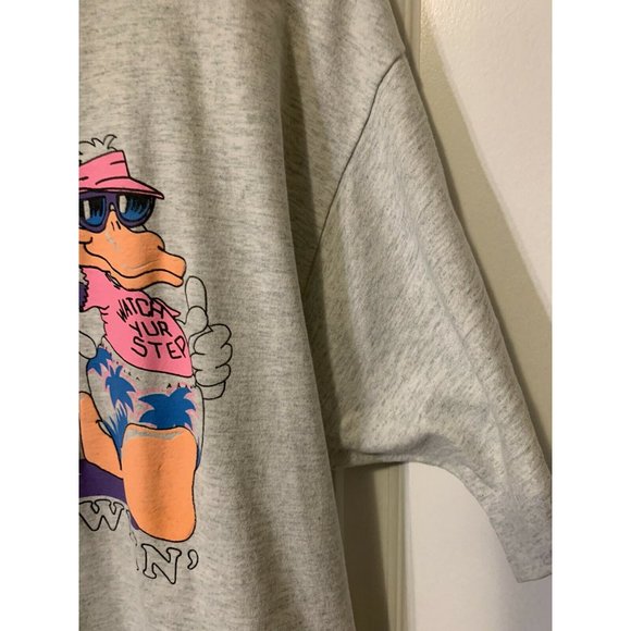 Vintage We Be Bowlin T Shirt Mens Sz XXL Ducks Watch Your Step Screen S… - Picture 5 of 7